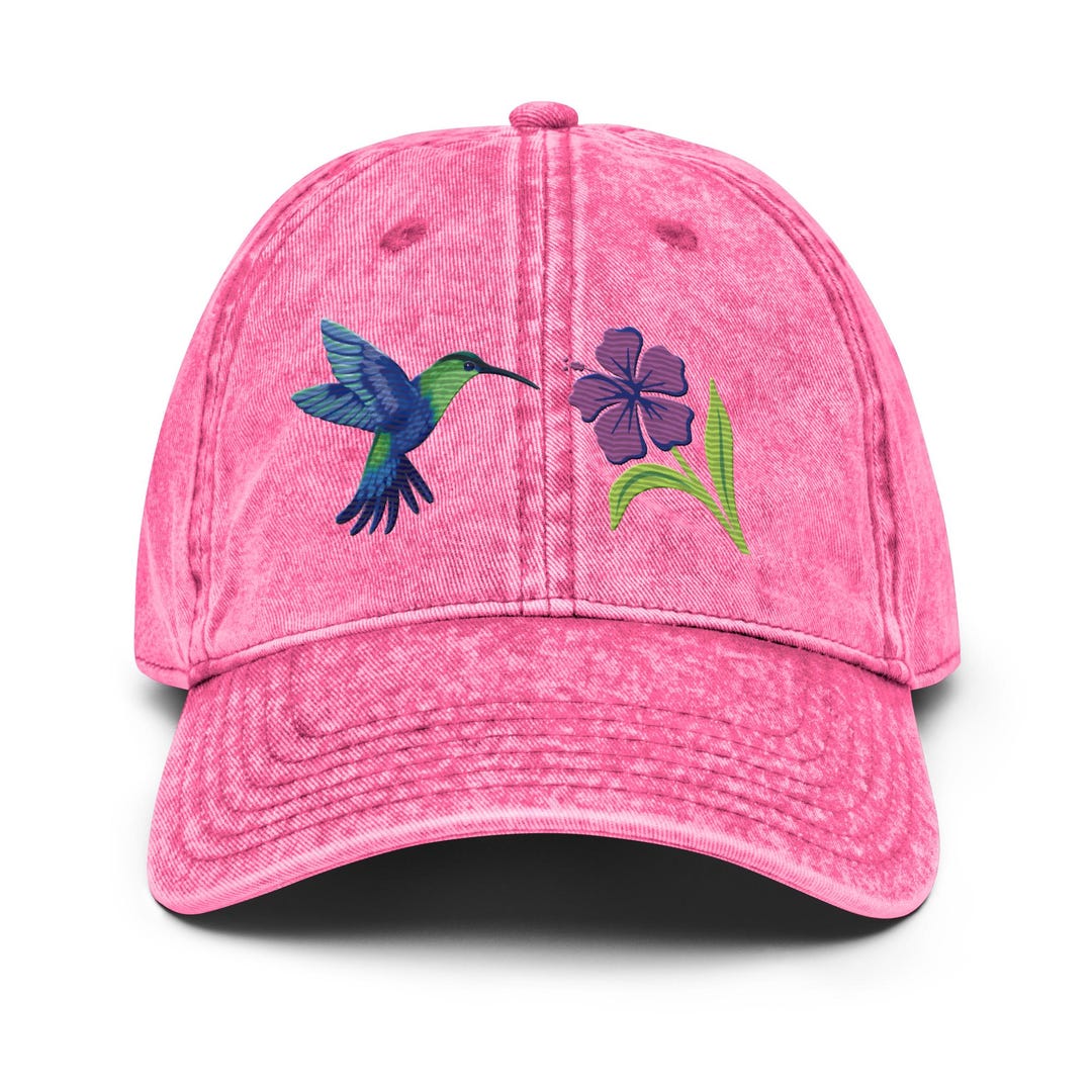 Vintage Embroidered Hummingbird Hat, Bird Lover Gift - Etsy
