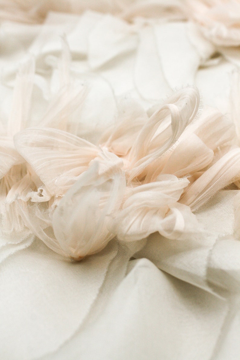 3D Silk Hand Made Ruffles Applique and Pleated Couture Fabric for ...