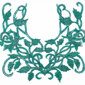 Haute Couture Beaded Fabric | Hand Embroidered Applique Panel | Luxury Tulle Fabric for Bridal, Gowns, Costumes & Runway Design