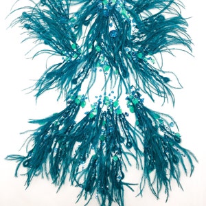 Feather Beaded Panel