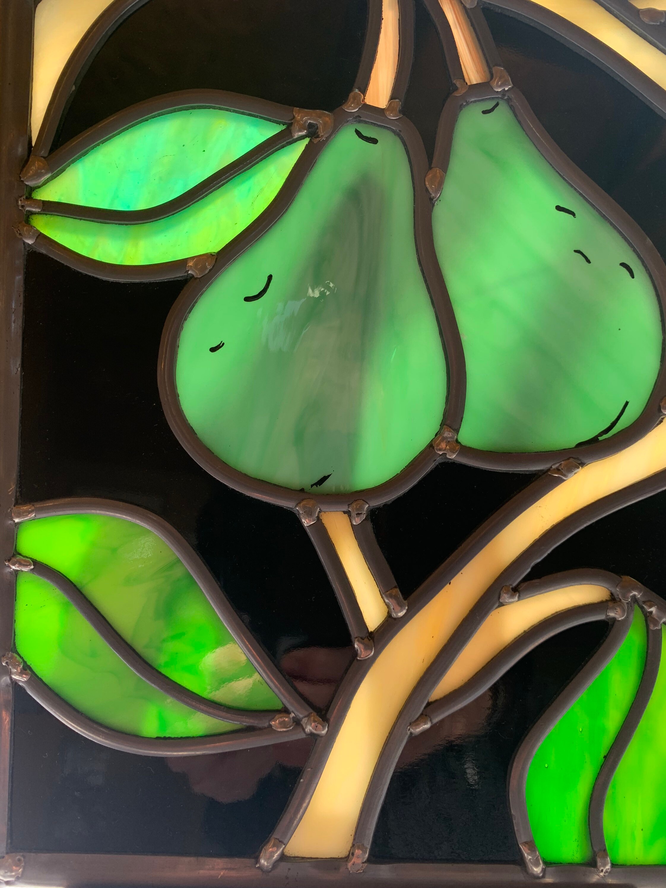 Stained Glass Pears/window Hanging/stained Glass Fruit Etsy