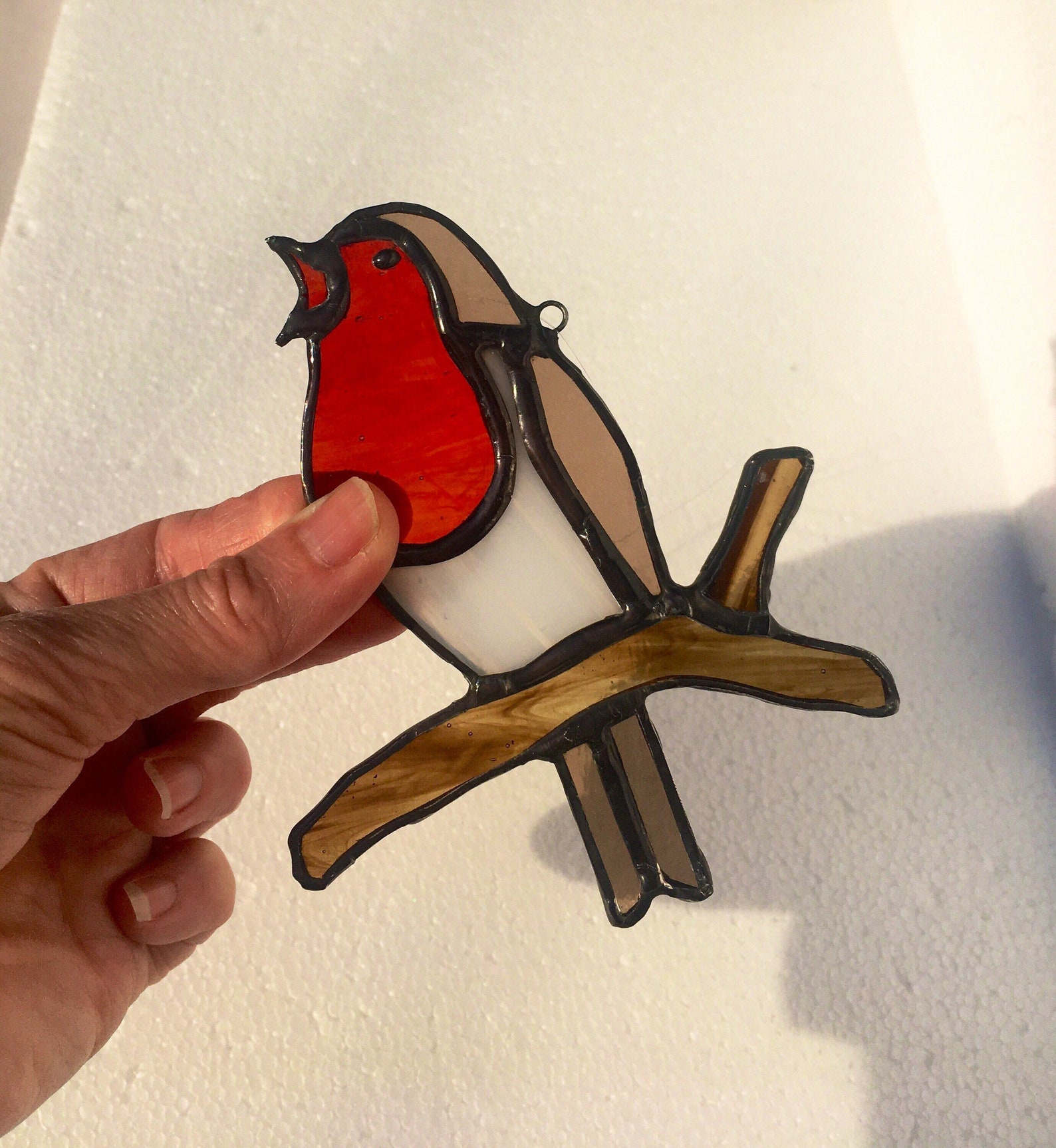 Stained glass/stained glass Robin/ Robin stained glass sun Etsy