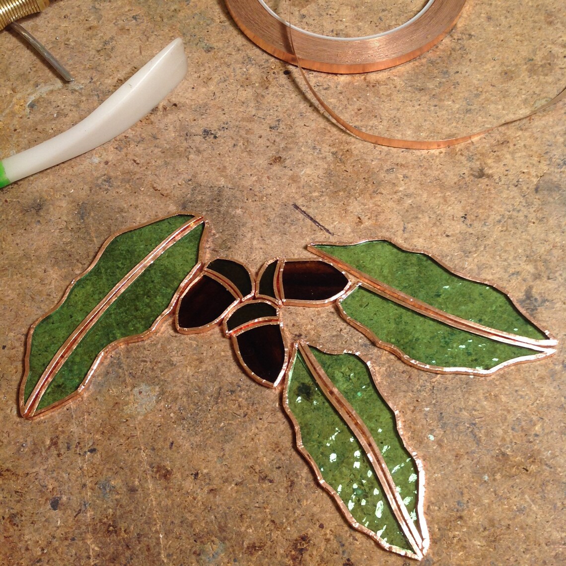 Stained glass/ Stain glass/ Glass acorns/ Acorn sun catcher/ | Etsy