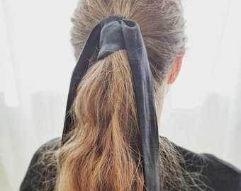 Fascia per capelli lunga in lino TAO, accessorio per capelli in stile hanfu, nastro per capelli, fascia per capelli, fiocco di lino / tessuto di lino certificato OEKO-TEX®