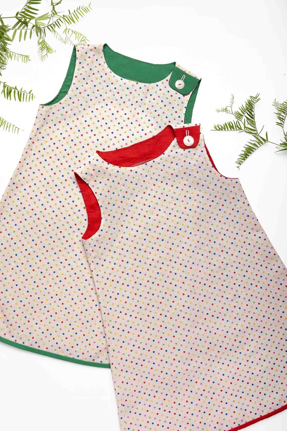 colorful polka dot dress