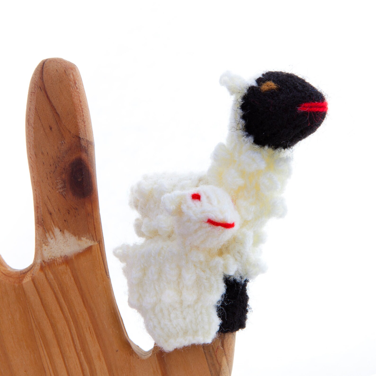 Finger puppets Sheep black with lamb Etsy