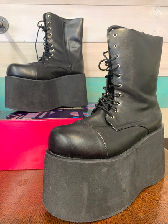 retro platform boots