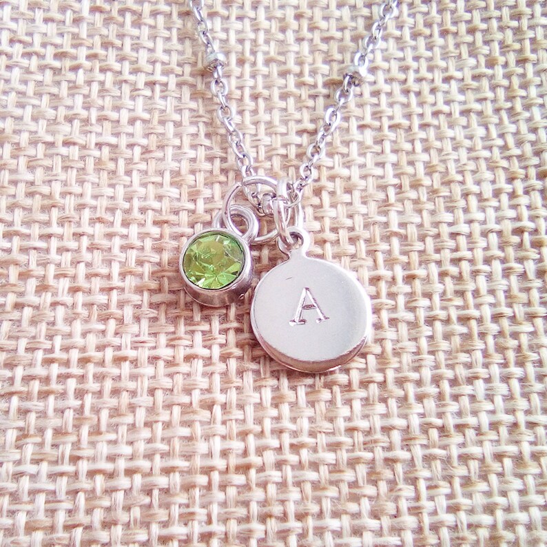 August Birthstone Necklace for Women Period Necklace for Virgo August Birthday Gifts for Leo Personalized Initial /& Birthstone