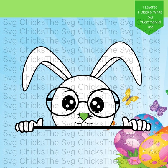 Download Roger Rabbit Boy Bunny Svg Easter Svg Peeking Animal Svg Etsy
