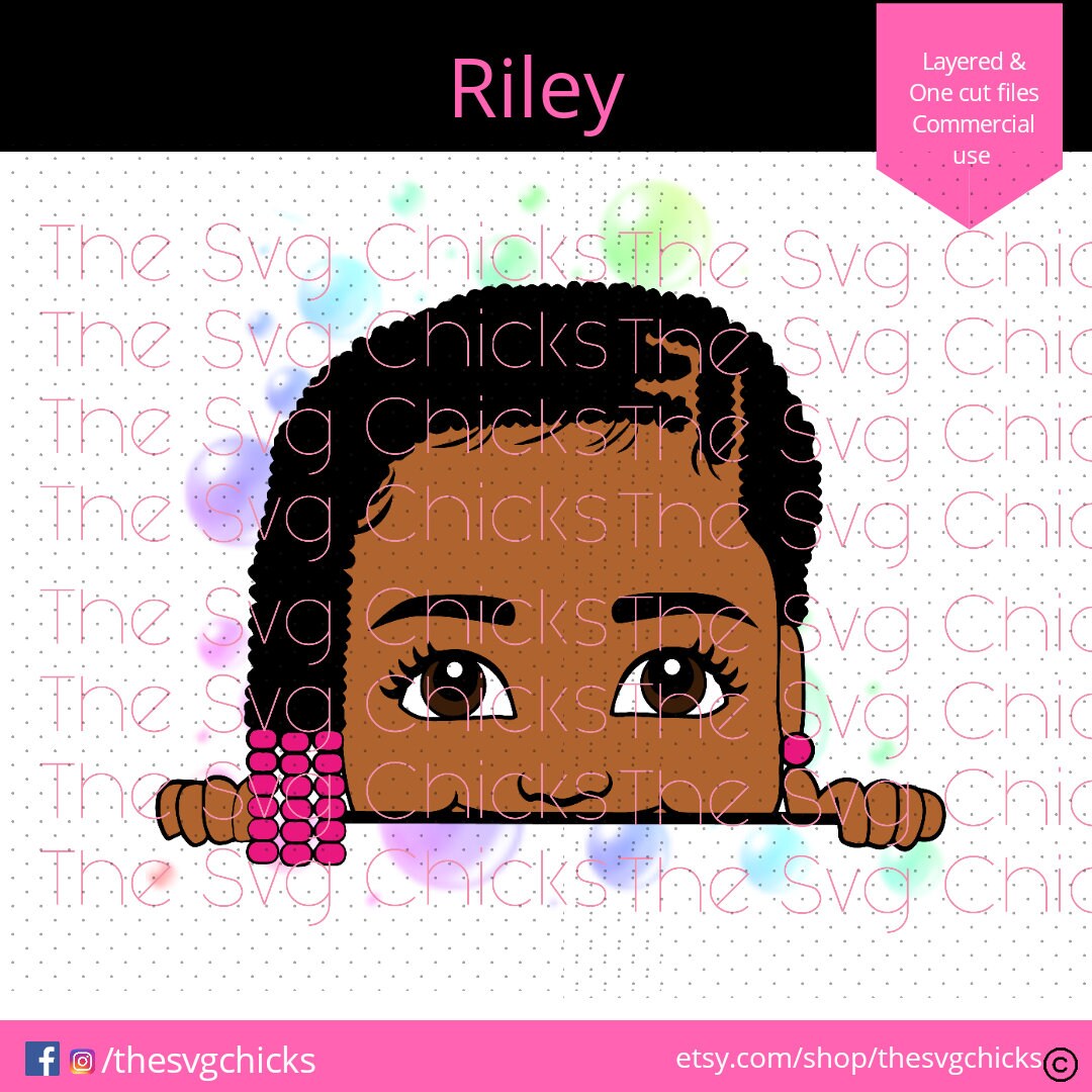Peeking svg Peek a boo girl svg with beads and braids | Etsy