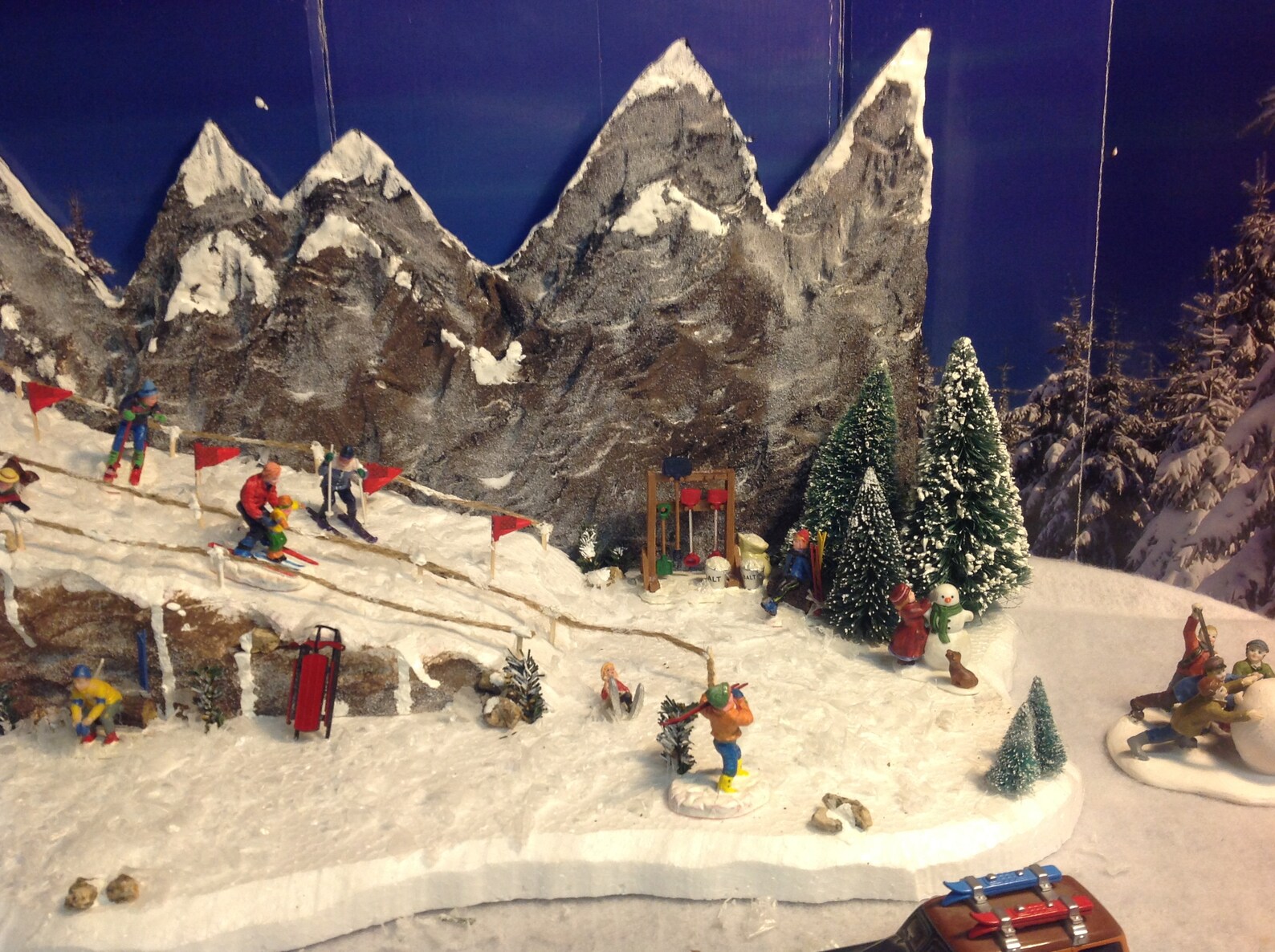Christmas Village Ski Slope Mountain for Lemax Dept56 Dickens Etsy
