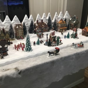 christmas village display platform for lemax Dept 56 north pole dickens collection large size 60x20 inches