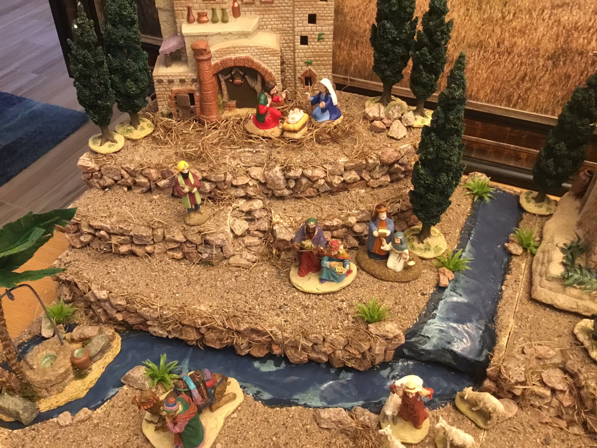 Christmas Village Display Display Platform for Nativity Set , Dept