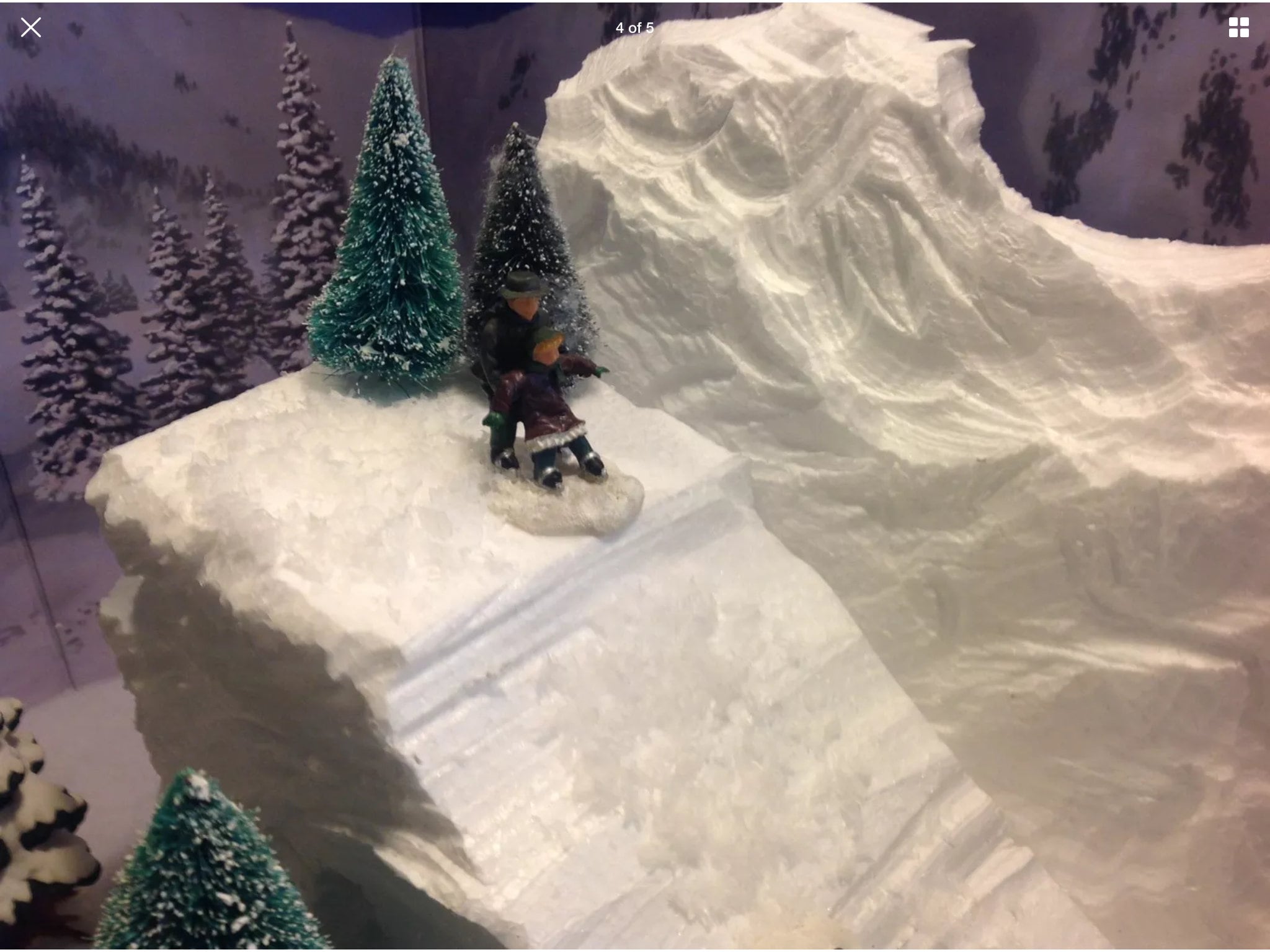 christmas village display Ski Slope For Lemax Dept 56 North Pole Dickens