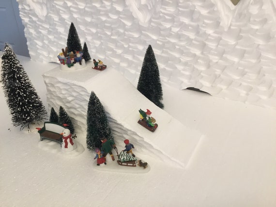 How to build Christmas Village Ski Mountain 