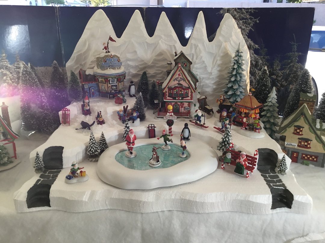 Christmas Village Display Platforms , Great for Lemax Dept 56 Dickens Snow Village North Pole