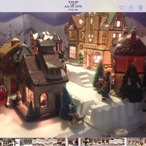 Christmas village display platform for Lemax and Dept 56 North Pole Dickens