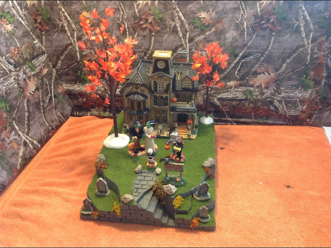 Halloween Village Display Platform Fits Well Lemax Spooky Town Dept 56 Halloween Collection Etsy