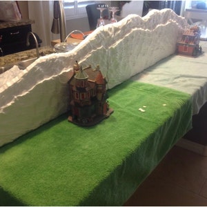 Christmas village display mountain backdrop for Dept 56 Lemax villages