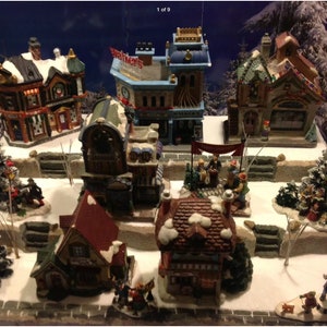 Christmas village display platform for Lemax and Dept 56 collection