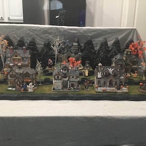 halloween village display platform for lemax spooky town and dept 56 Halloween collection plus others