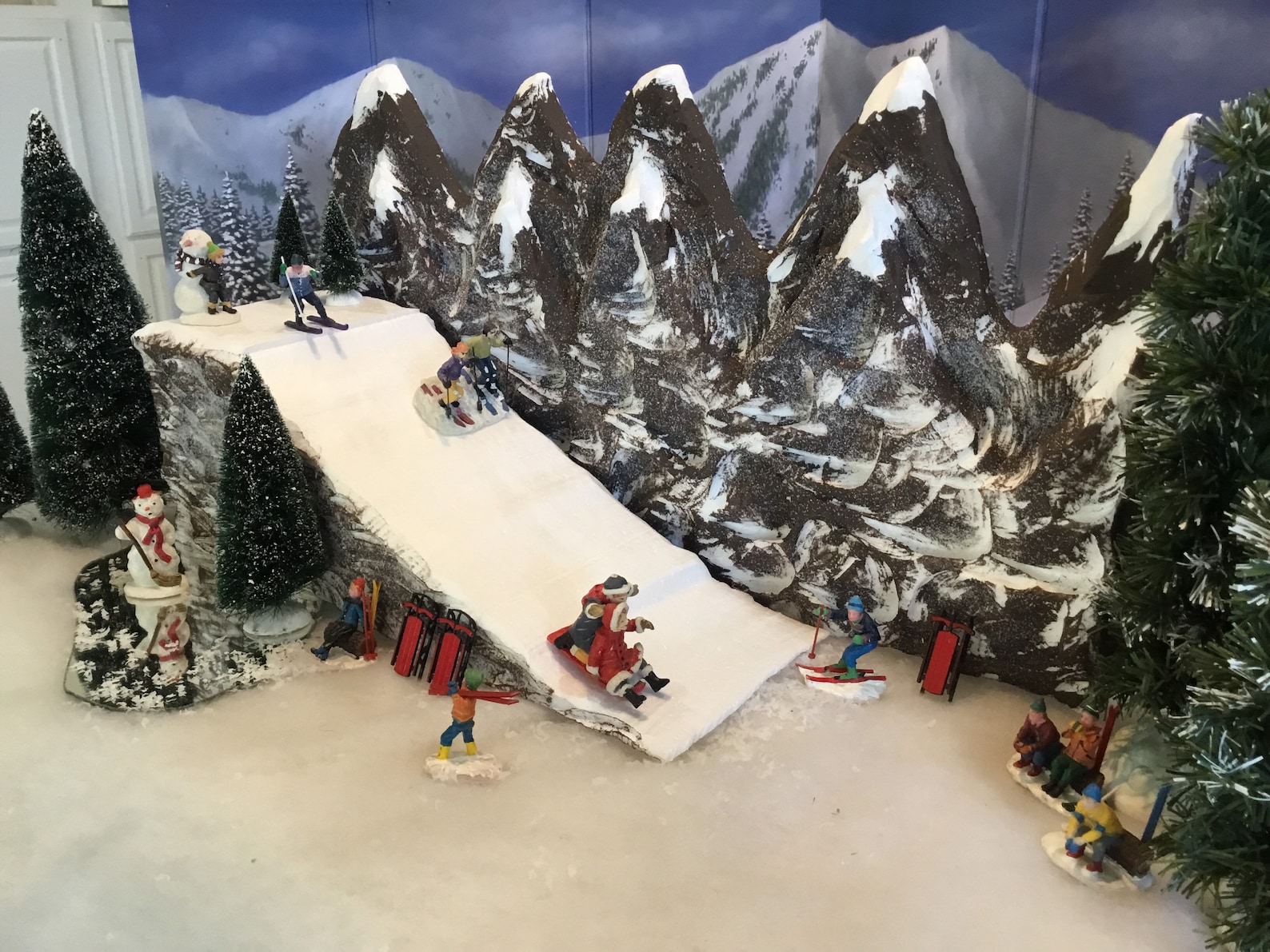 Christmas Village Ski Slope 