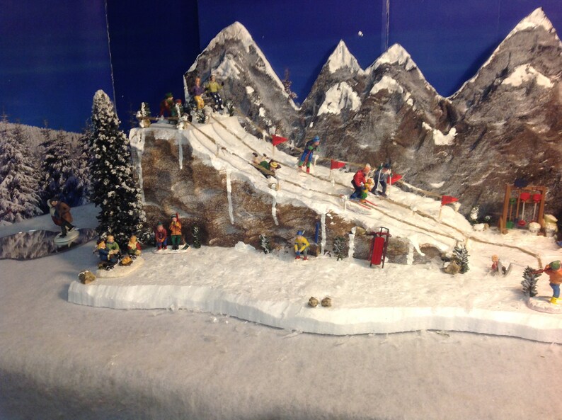 Christmas Village Ski Slope Mountain for Lemax Dept56 Dickens Etsy