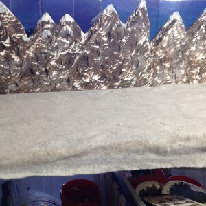 Christmas village display mountain backdrop for Lemax, Dept 56 Christmas village display image 4