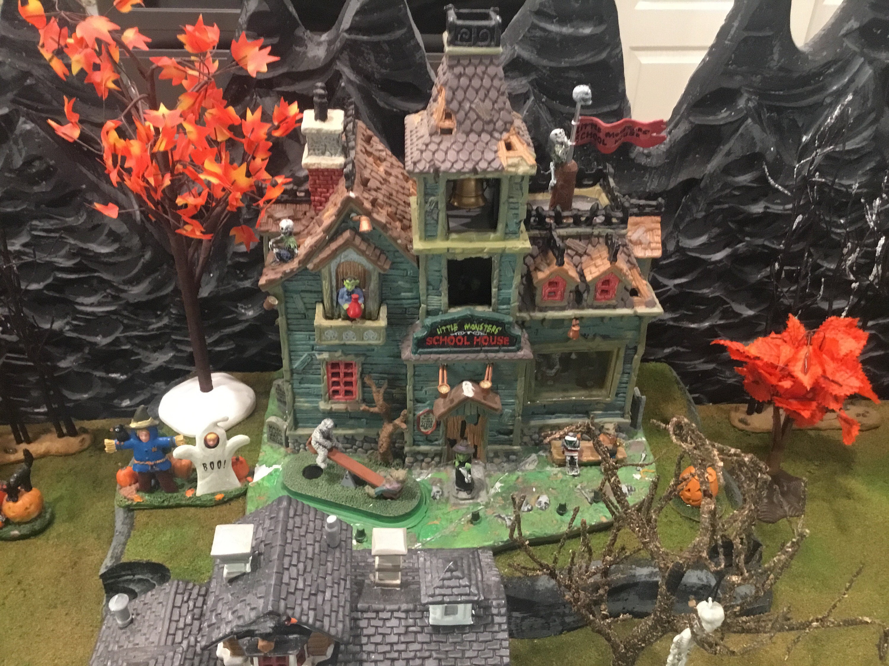 Halloween Village Display Platform HUGE 4 Feet Long 5 Piece Etsy