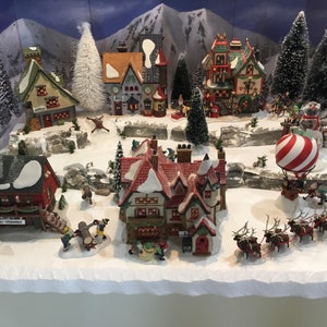 christmas village display platform  for Lemax Dept 56 dickens snow village north pole collections