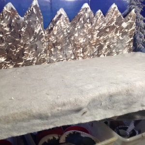Christmas village display mountain backdrop for Lemax, Dept 56 Christmas village display image 5