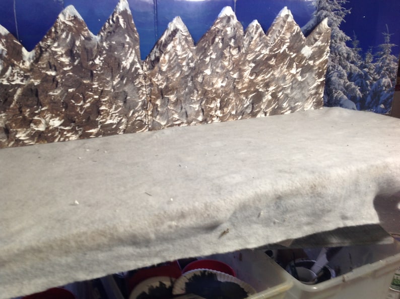 Christmas village display mountain backdrop for Lemax, Dept 56 Christmas village display image 5