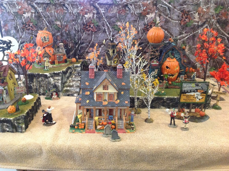 Halloween Village Spooky Town Display Platform for Lemax Dept Etsy