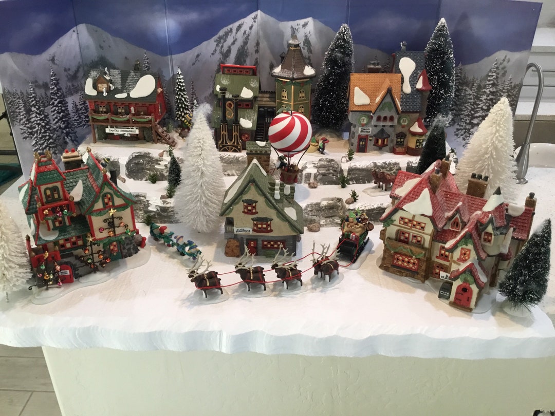 Christmas Village Display Platform for Lemax Dept 56 Dickens Snow