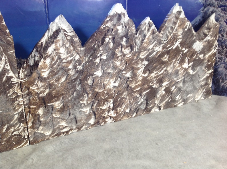 Christmas village display mountain backdrop for Lemax, Dept 56 Christmas village display image 6