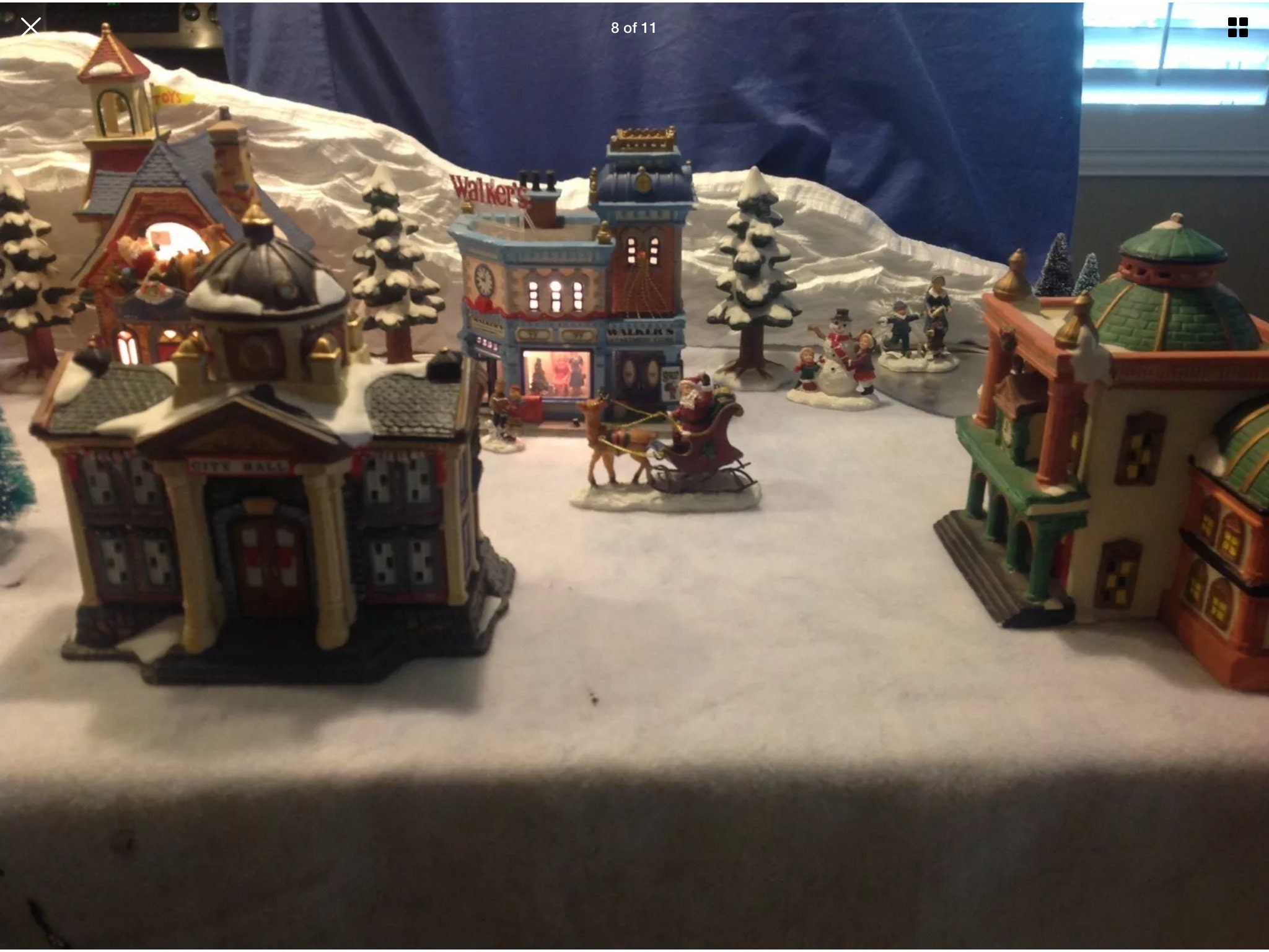 Christmas village display mountain backdrop for Lemax Dept56 Etsy