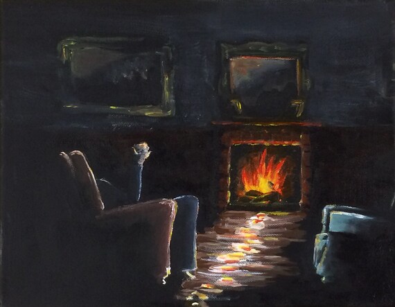 Print Of Fireplace Etsy