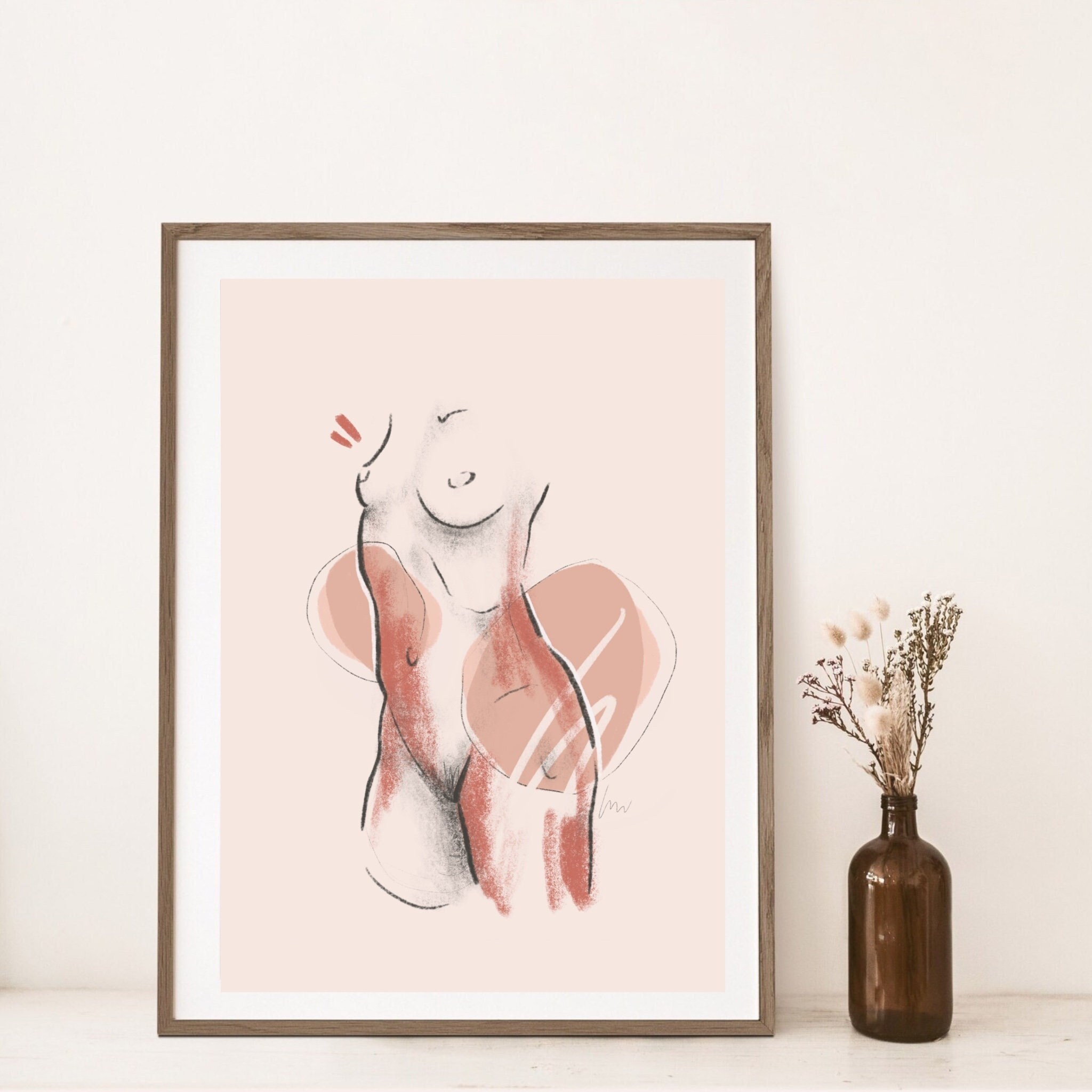 Illustration Décorative Féminine A4 A5