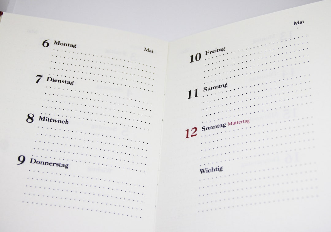 Pocket Calendar 2024 Hand-bound From Handmade Paper Owls - Etsy