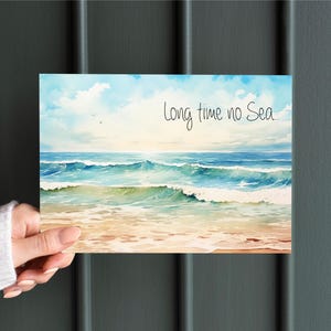 Carte postale Long time no Sea - dictons drôles carte postale art carte postale belle carte postale anniversaire mariage carte de vœux Set Buch-Marie