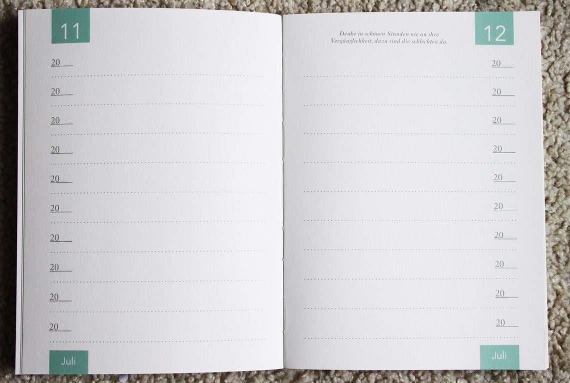 10 Jahres Kalender 10 Jahres Tagebuch Erinnerung 10 Jahres Journal 