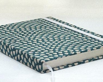 Hand-bound 2027 pocket calendar made of handmade paper, Inca blue - Calendar - Weekly calendar - Planner - Book calendar - Hardcover -