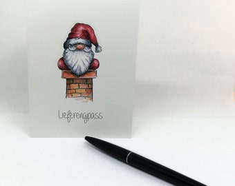 Weihnachtskarte handgezeichnet "Lieferengpass"