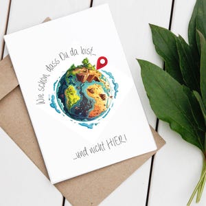 Postkarte - Wie schön, dass Du da bist - Grußkarte Postkarte Geschenkkarte Geburtstagskarte Buch-Marie - Reise