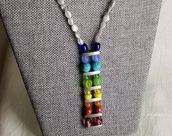 Rainbow Y Necklace