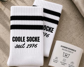 Coole sokken sinds… | Vintage sokken | Geboortejaar | Grappige tennissokken | Cadeau voor mannen | Cadeau-idee voor collega's