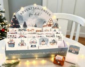 DIY Adventskalender mit Ferrero Küsschen – liebevolle Druckvorlage zum Basteln | 3 Motive | Weihnachtsgeschenk für Freundin & Kollegen
