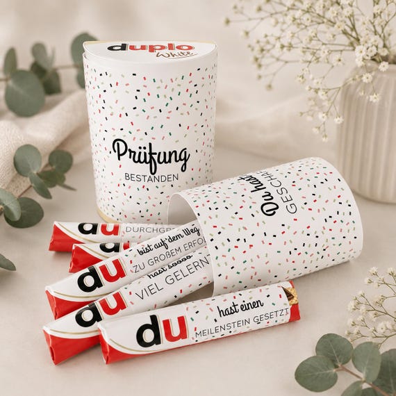 Duplo Banderolen Prüfung bestanden Download – Last Minute Geschenk Abitur Bachelor Master DIY Vorlage Glückwunsch Prüfung bestanden
