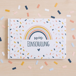 My first day of school entry book confetti and rainbow