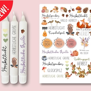 AUTUMN colorful tattoo foil - autumn magic - for candles / ceramics DIN A4